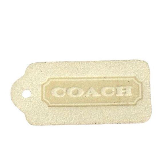 Vintage Coach Cream Off-White Bone Hangtag Replacement for Purse Shoulder Bag - Picture 2 of 2